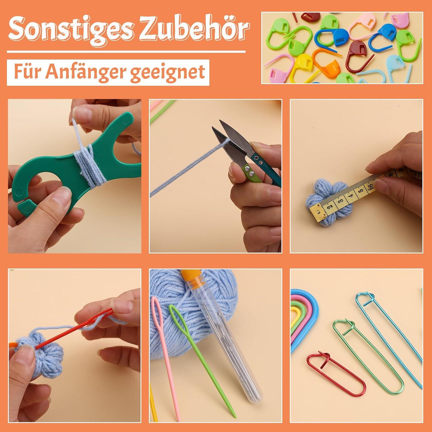 105-teiliges Häkelnadel-Set für Anfänger mit ergonomischen Nadeln