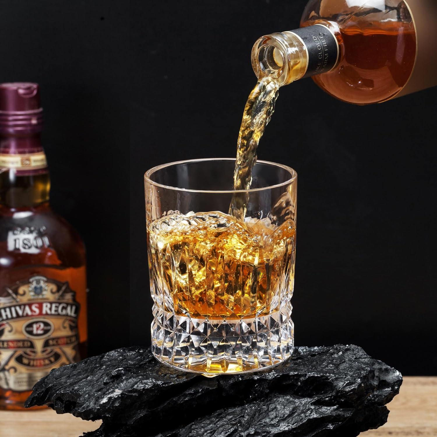 Handgeschliffene Kristall Whisky Gläser Präsentationsbox 270 ml - Jahrestag Geschenkideen