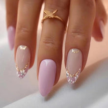 24 Stück Mandel Nägel French Weiß Blumen Künstliche Press on Nails