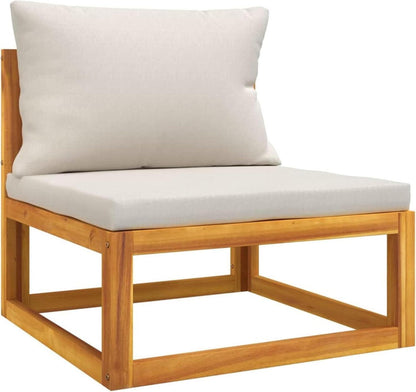 Holz Lounge Gartenmöbel Set 5-TLG Balkon Sitzgarnitur Outdoor Kissen Tisch
