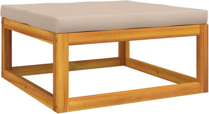 9-tlg. Gartenmöbel Set Holz Lounge Balkonmöbel Sitzecke Taupe Kissen
