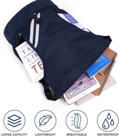 Sport Rucksack Turnbeutel Große Kapazität Kordelzug Gymsack Waterpoof