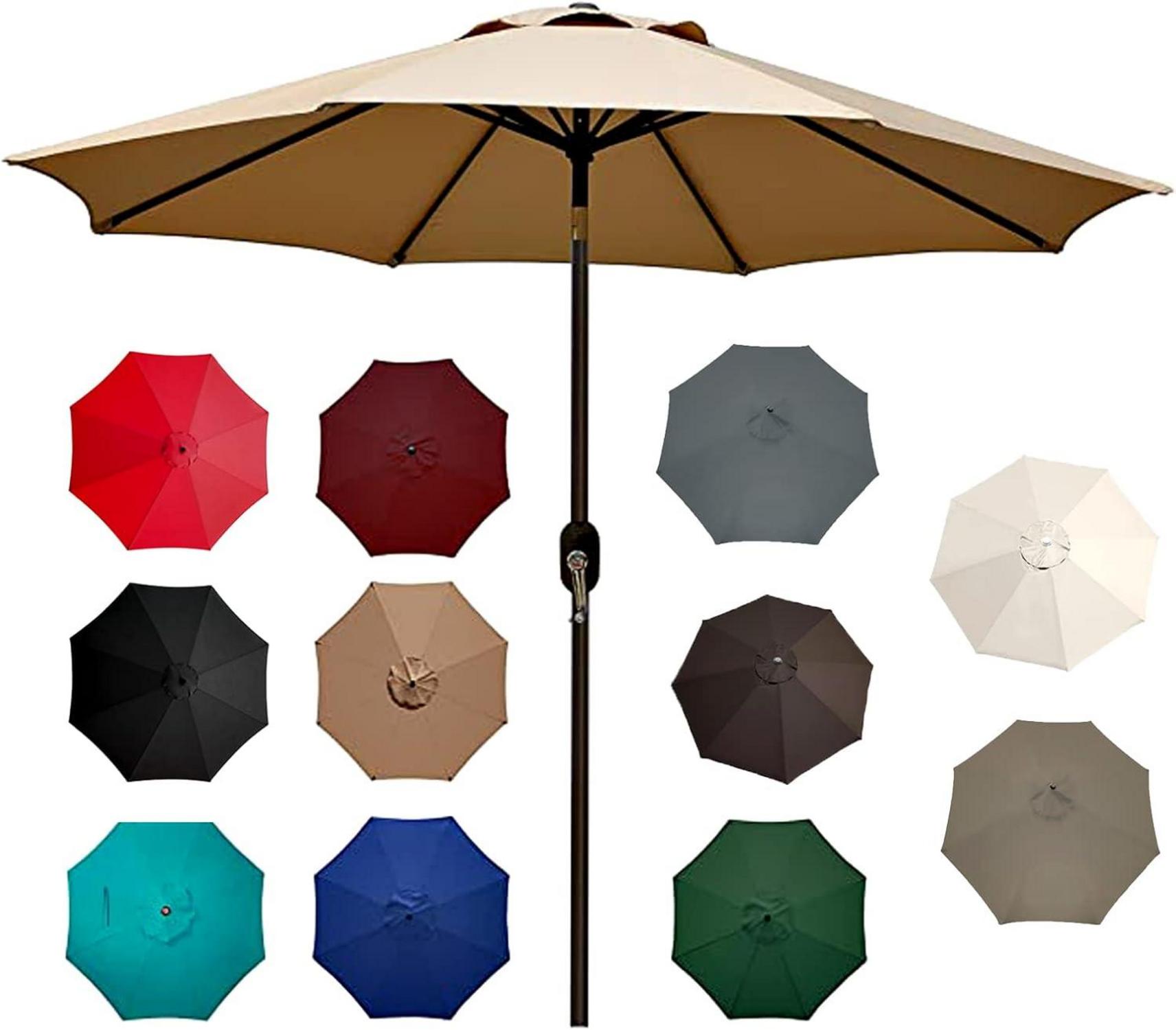 Ersatz-Sonnenschirmbezug 3m Anthrazit UV-Schutz 80 Windfest