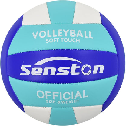 Wasserfester Volleyball Größe 5 mit Pumpe, Hellblau