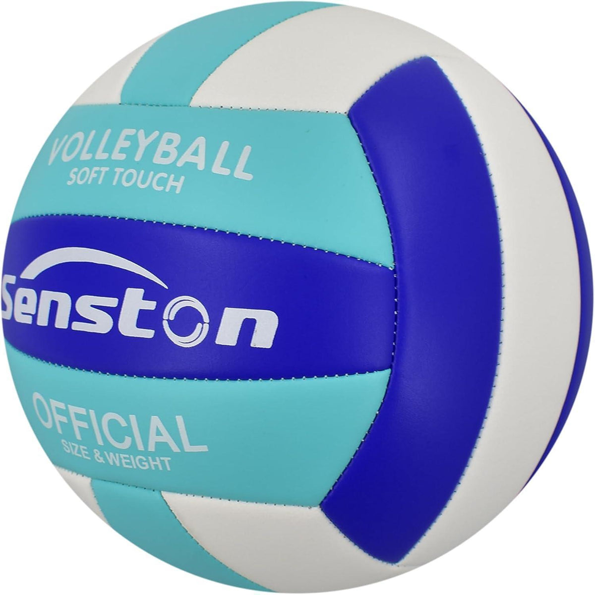 Wasserfester Volleyball Größe 5 mit Pumpe, Hellblau