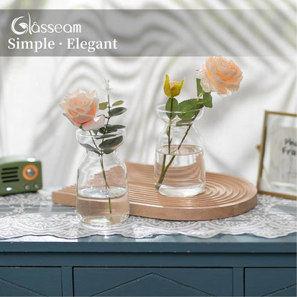 Moderne Glasseam Glasvasen Set für Tischdeko und Hochzeit