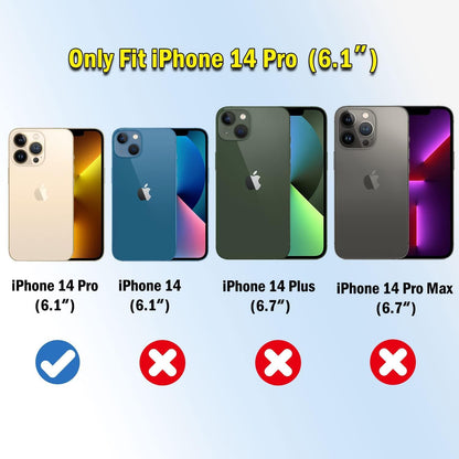 QHOHQ iPhone 14 Pro 6.1 Panzer Schutzglas Kamerafolie 9H Folie