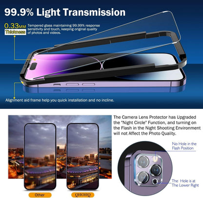Panzer Schutz Glas + Kameraschutz für iPhone 14 Pro Max