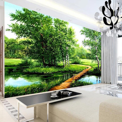 5D Diamant Painting Landschaft Birkenwald 150x60cm DIY Set