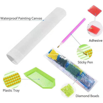 5D Diamant Painting Landschaft Birkenwald 150x60cm DIY Set