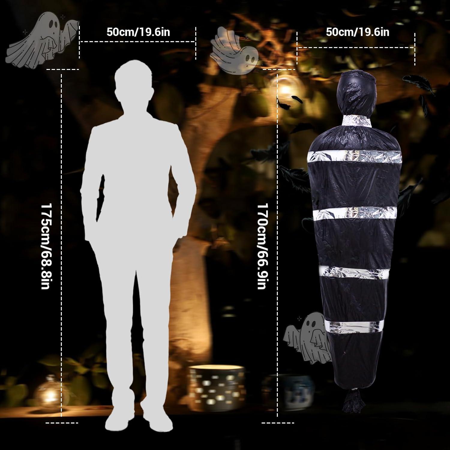 Halloween Deko Outdoor: Aufblasbare Puppe Set mit Luftpumpe