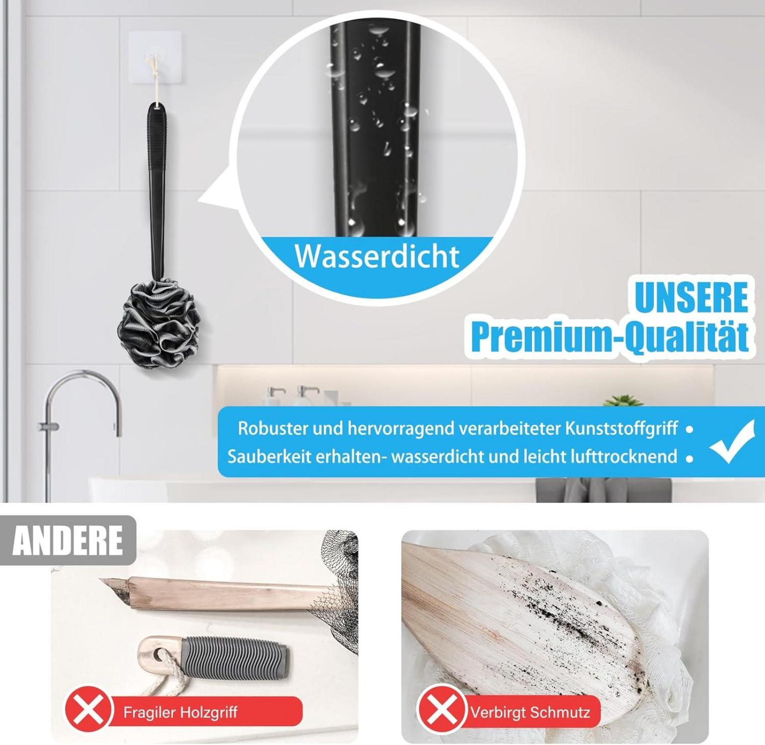 Peeling Badeschwamm Duschschwamm Satz Rückenbürste 42cm