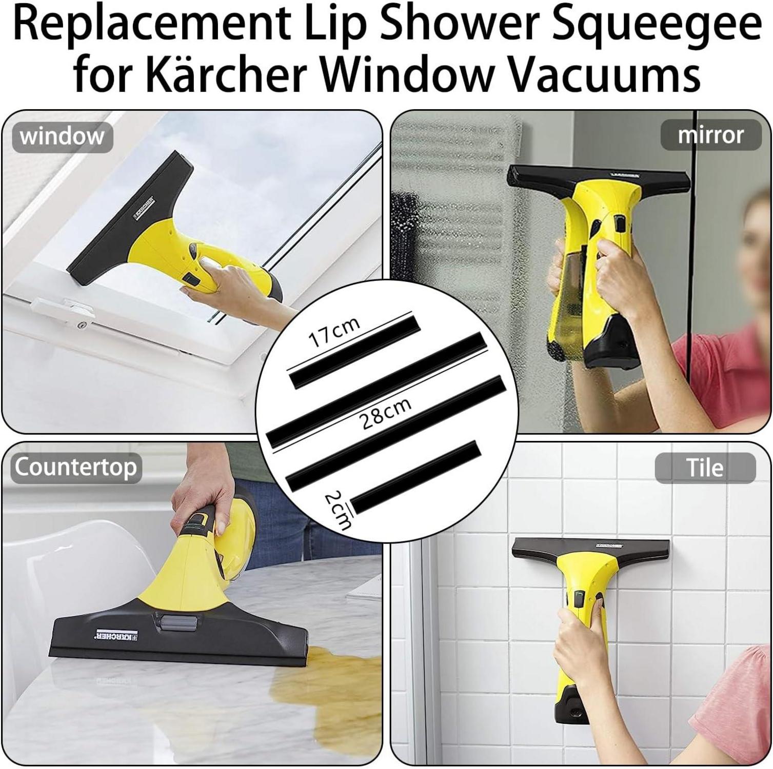 Wiseten Qualität Zubehör 6 Microfasertücher 4 Gummirakel Kärcher WV 2 5 1 Plus
