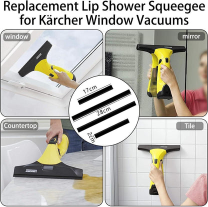Wiseten Qualität Zubehör 6 Microfasertücher 4 Gummirakel Kärcher WV 2 5 1 Plus