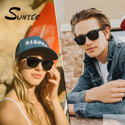 Hoher UV-Schutz Polarisierte Retro Sonnenbrille Herren Damen