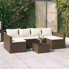 vidaXL Garten Lounge Set 2-TLG. mit Kissen in Braun Poly