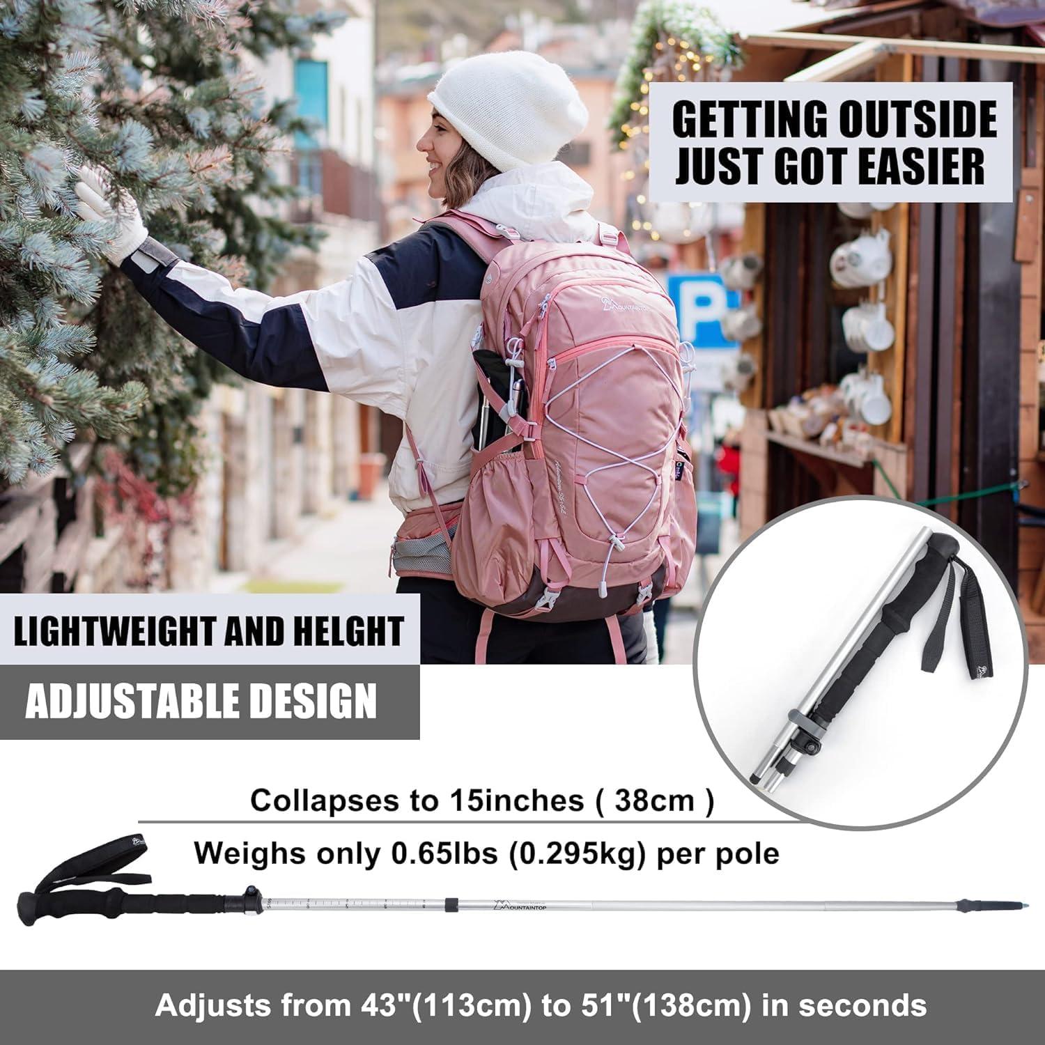 Trekkingrucksack 80L mit Trinkblase und Schlafsackhilfen