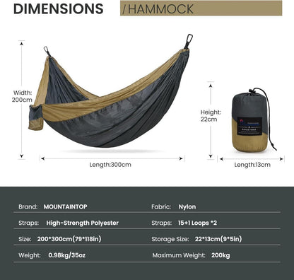 Trekkingrucksack 80L mit Trinkblase Wanderstöcke Hängematten Outdoor