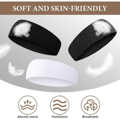 URAQT Sport Stirnband Set 4 Stück für Damen und Herren