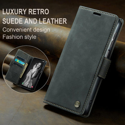 Handyhülle Samsung Galaxy A14 5G/4G Leder RFID Flip Case Grau