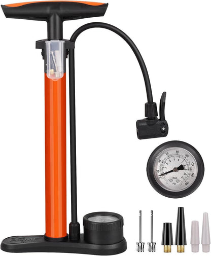Fahrrad Standpumpe Hochdruck Luftpumpe mit Manometer 160 PSI