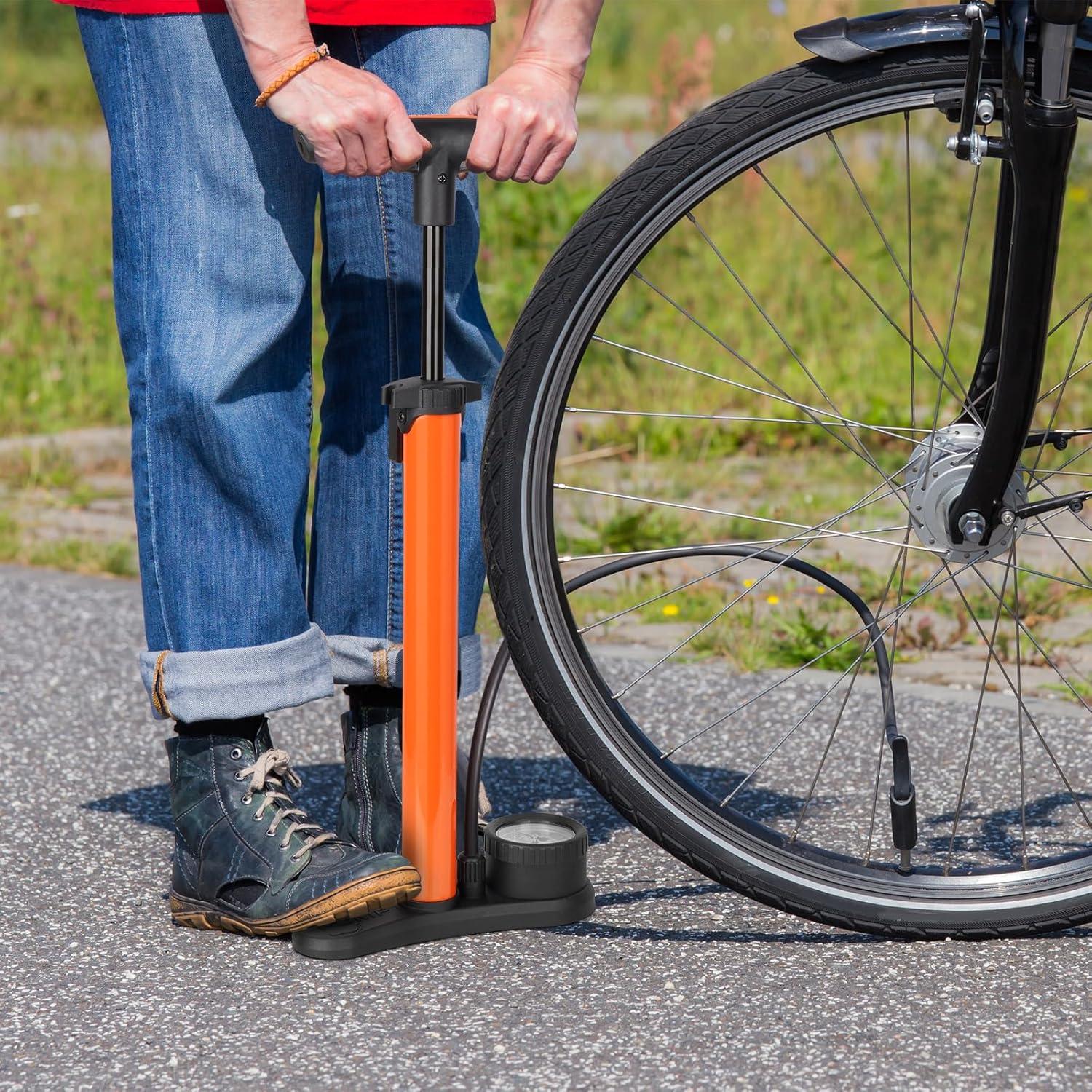 Fahrrad Standpumpe Hochdruck Luftpumpe mit Manometer 160 PSI
