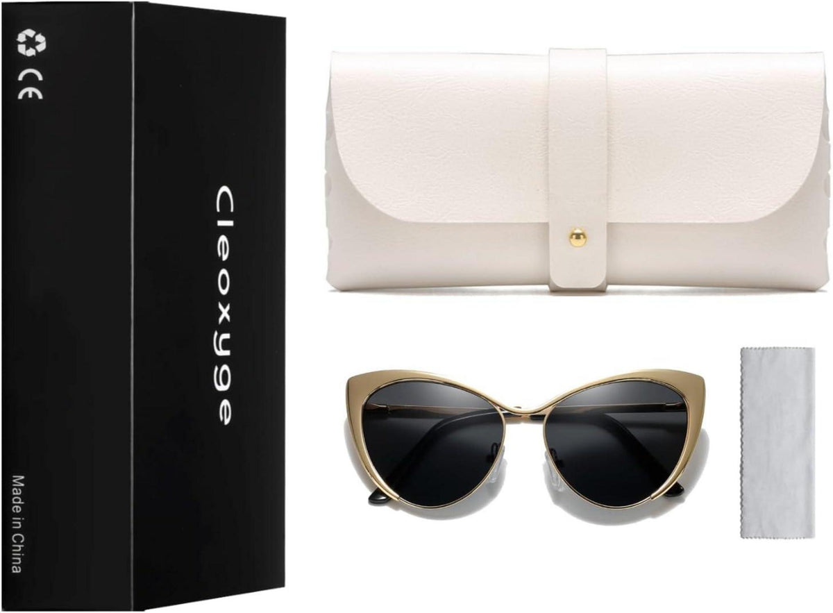 Cleoxyge Polarisierte Sonnenbrille Vintage Elegant UV400 Outdoor Angeln Fahren