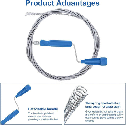 Abflussreiniger Spirale 6m x 5mm Rohrreiniger Abflussspirale Küche Bad Kanal