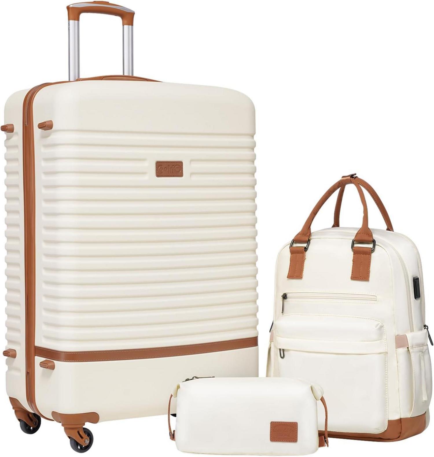 COOLIFE Koffer Trolley Set 3tlg ABS Hartschale TSA-Schloss