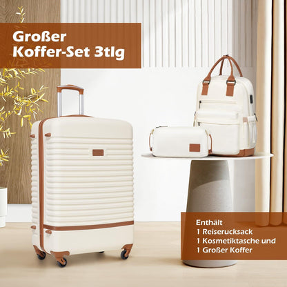 COOLIFE Koffer Trolley ABS Hartschale 4 Rollen TSA-Schloss