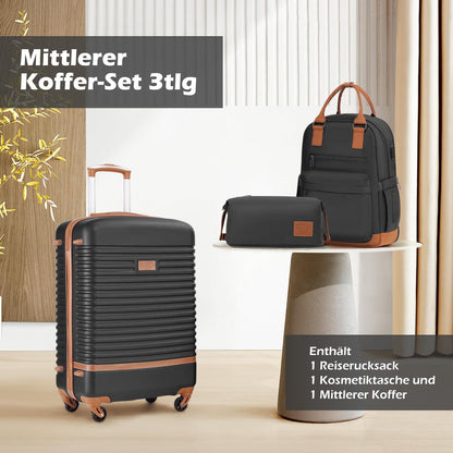 COOLIFE Koffer ABS Hartschalen Reisekoffer Set 3tlg