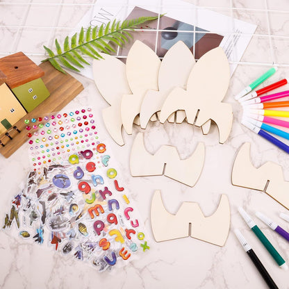 Raketen Holz Bastelset 12 Stück für Kinder DIY Malen Kreativspielzeug