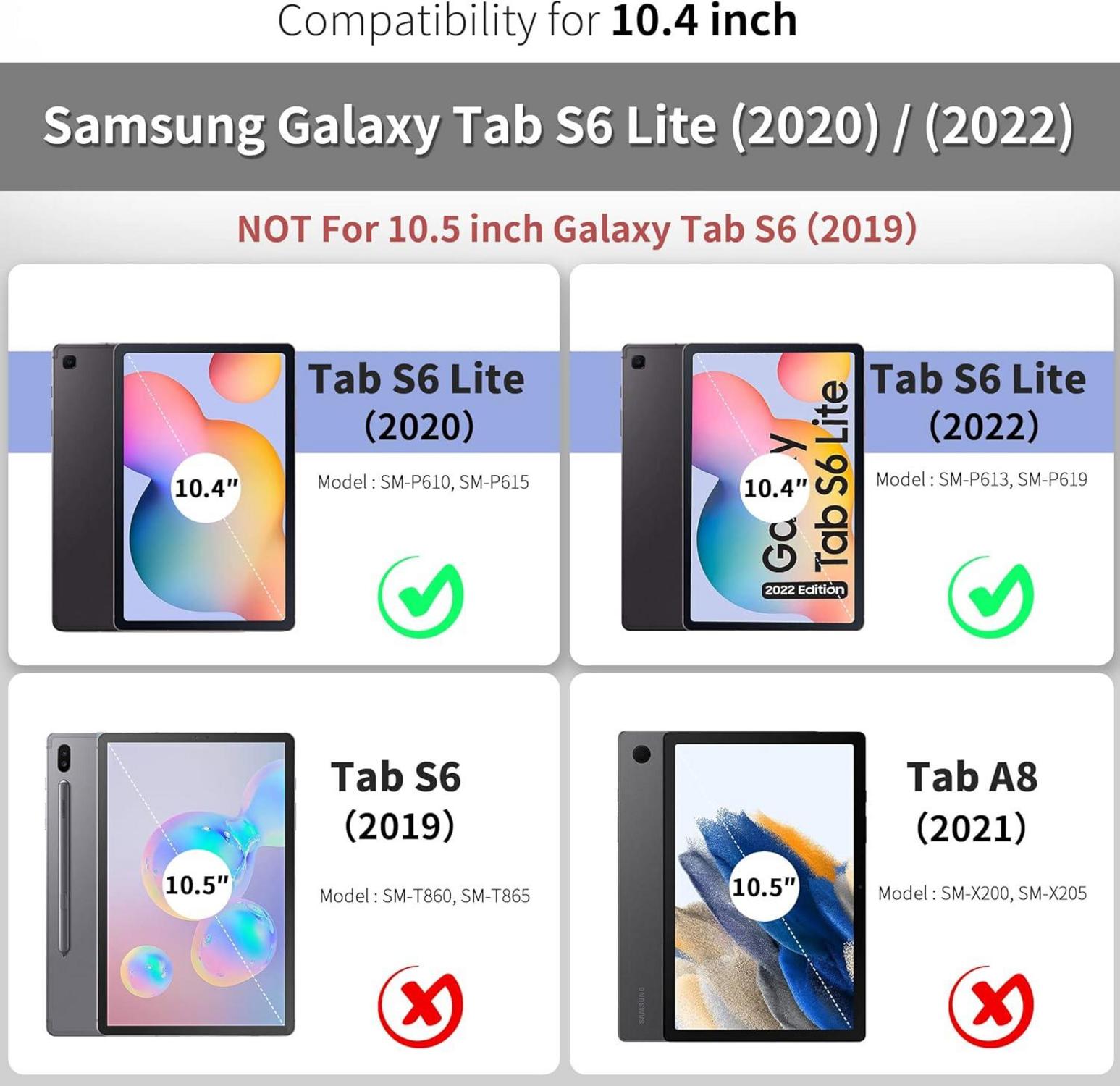 EasyAcc Hülle Samsung Galaxy Tab S6 Lite 10,4 Zoll