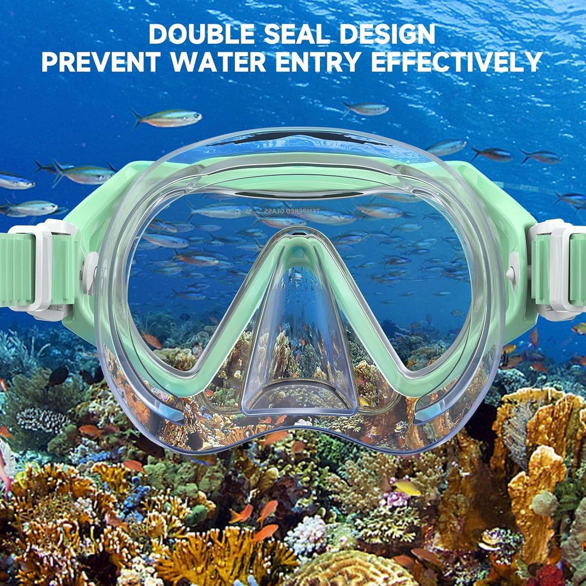 Findway Taucherbrille Kinder Schwimmbrille Schnorchelmaske 180°Panorama HD Anti Nebel 4-16 Jahre