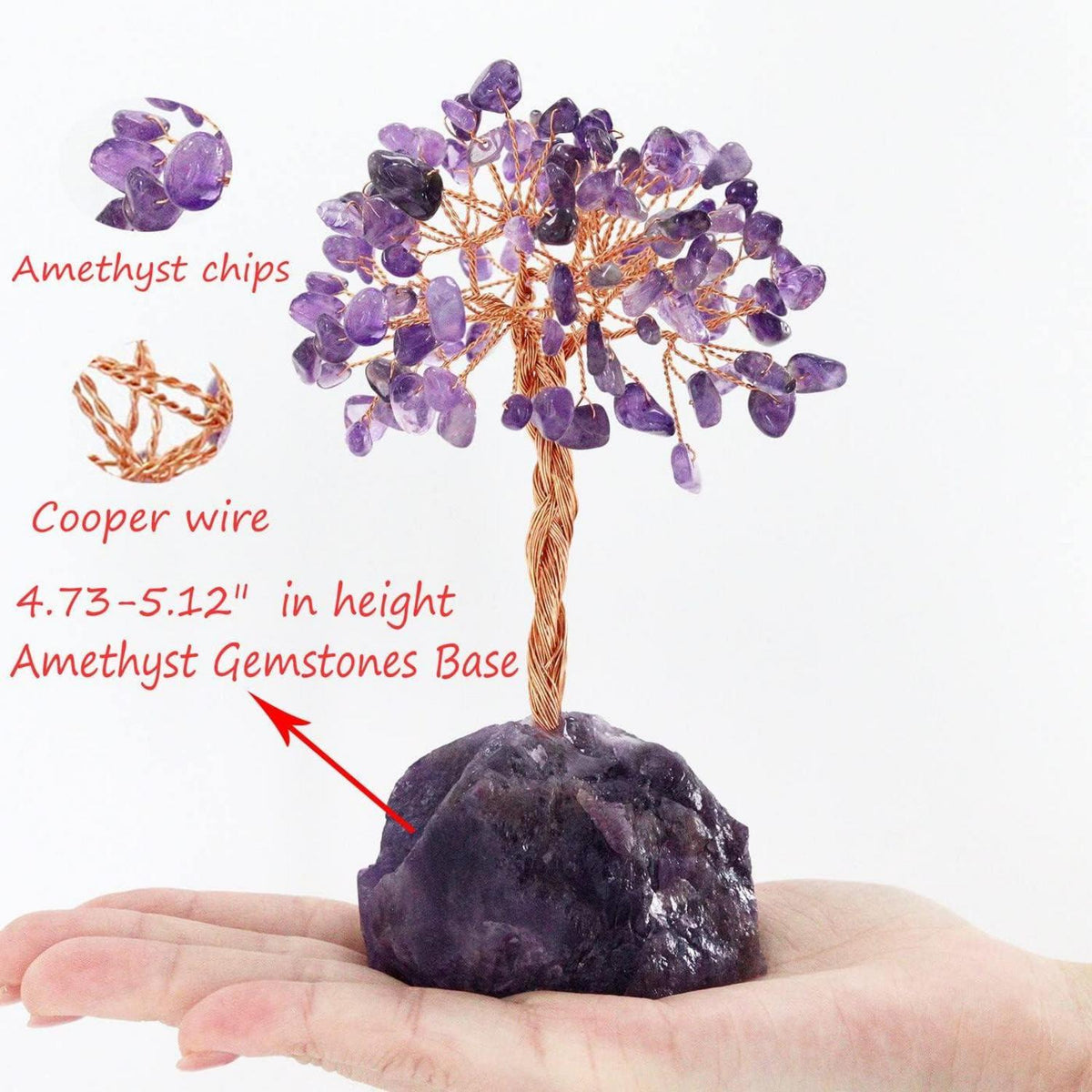 Amethyst Kristallbaum Feng Shui Deko Natürlicher Edelstein