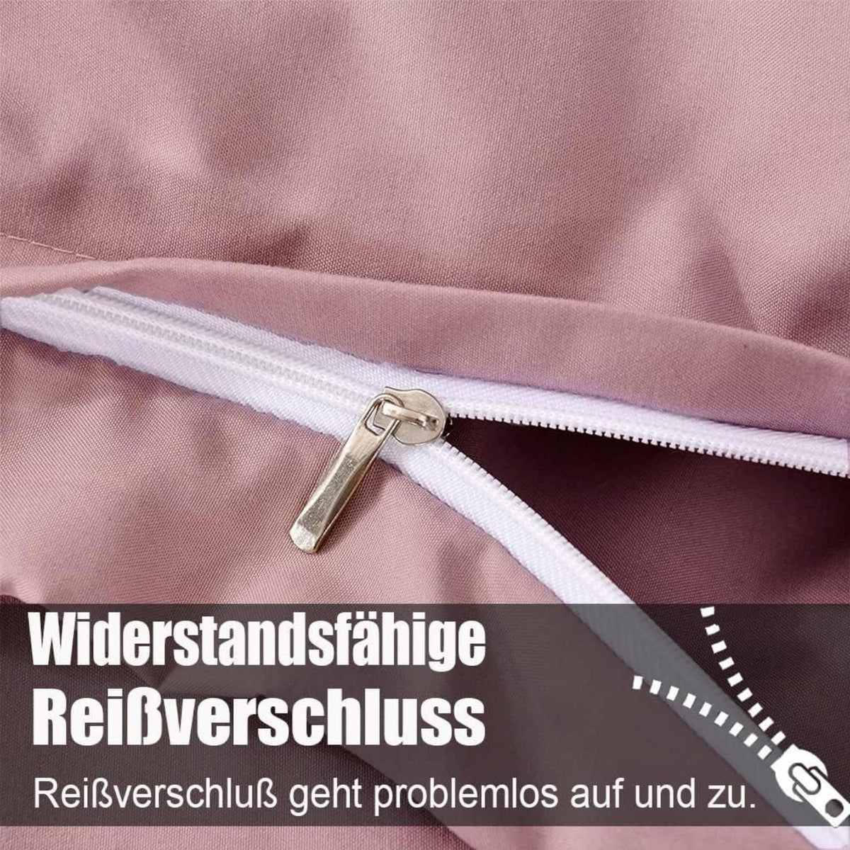 Bettwäsche 220x240 Mikrofaser Rosa Set 80x80cm 2er Bettbezug