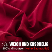Soifox Mikrofaser Bettwäsche Set 200x220 Rot Bügelfrei