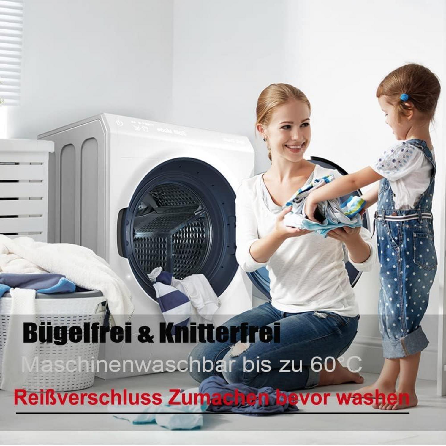 Bettwäsche Set 200x220cm Rot Bügelfrei Knitterfrei 2er Set Bettbezug 80x80cm