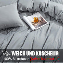 Bettwäsche Set Grau 140x200 Mikrofaser Bügelfrei