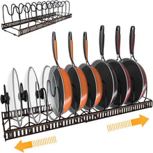 Topfdeckelhalter mit 10 verstellbaren Fächern und U-Slot-Design