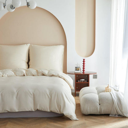 Bambus Bettwäsche-Set 220x240 cm, Beige – Seidig Weich & Kühl