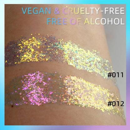50ml Holographic Body Glitter Gel Shimmer Sequins Nails Makeup Pink