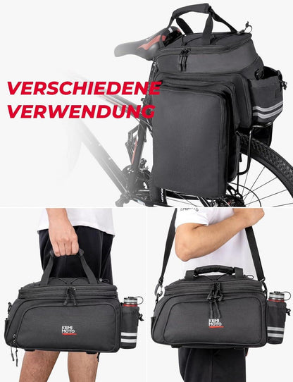 Fahrradtasche 20L wasserdicht Gepäckträgertasche mit Mehrere Fächer