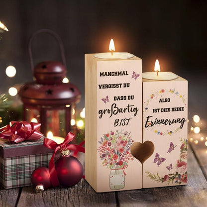 Herz Kerzenhalter Geschenk für Freundin Geburtstag