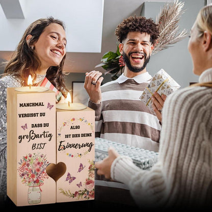Herzförmiger Kerzenständer für Frauen - Geschenkidee Geburtstag