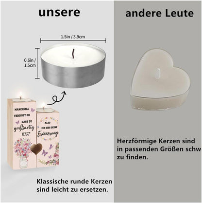 Herzförmiger Kerzenhalter Geburtstagsgeschenk Teelichthalter