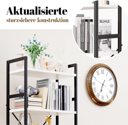Bücherregal Standregal Holz Industrie-Style Lagerregal 5 Ebenen 30x60x158cm