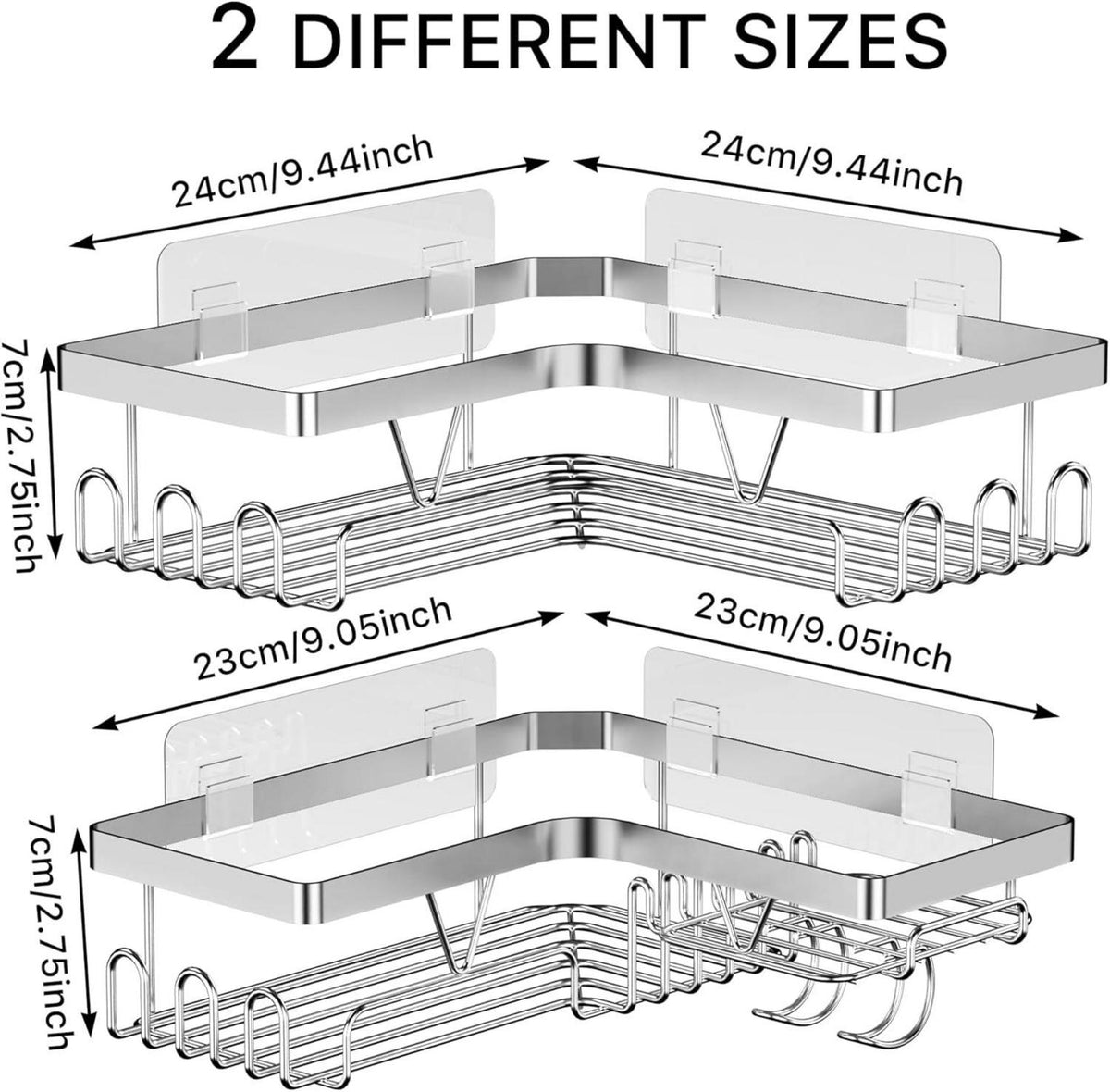 Duschablage Ecke Edelstahl ohne Bohren Badezimmer Organizer