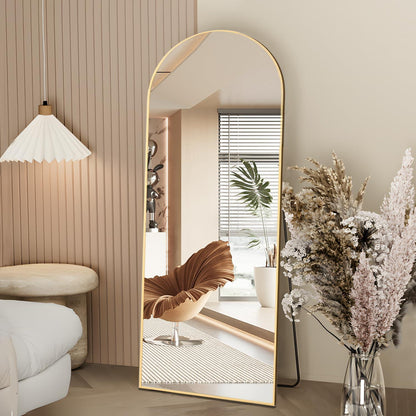 Ganzkörperspiegel Bogenförmig Gold 162x53cm – Stand- & Wandspiegel