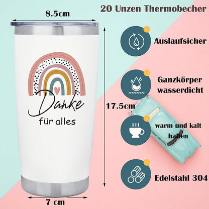 Regenbogen Edelstahl Travel Mug 20oz Dankeschön Geschenk